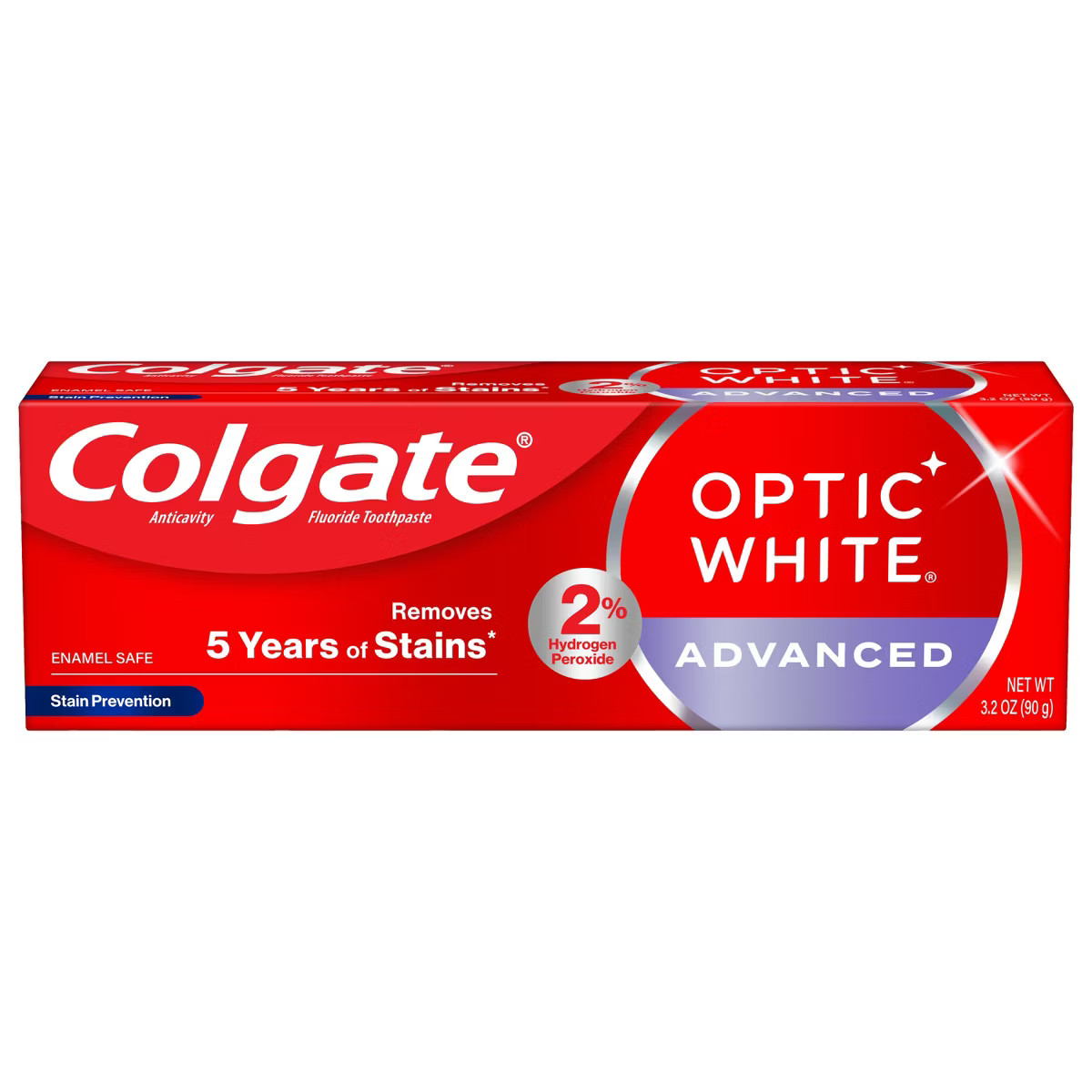 Colgate Optic White Advanced Hydrogen Peroxide Toothpaste - Icy Fresh - 3.2oz | Target