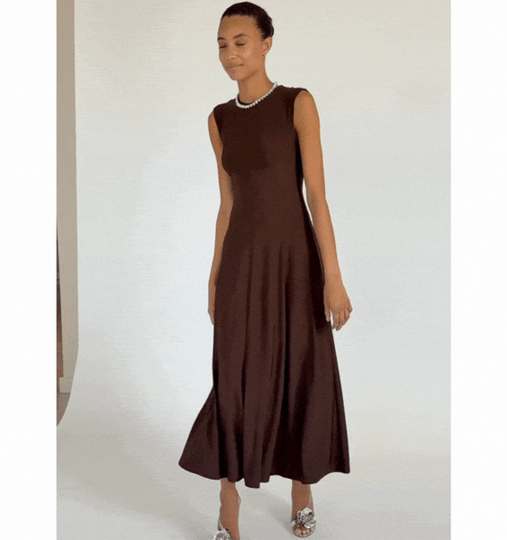 The Mila Dress - Chocolate Jersey | Hill House Home US