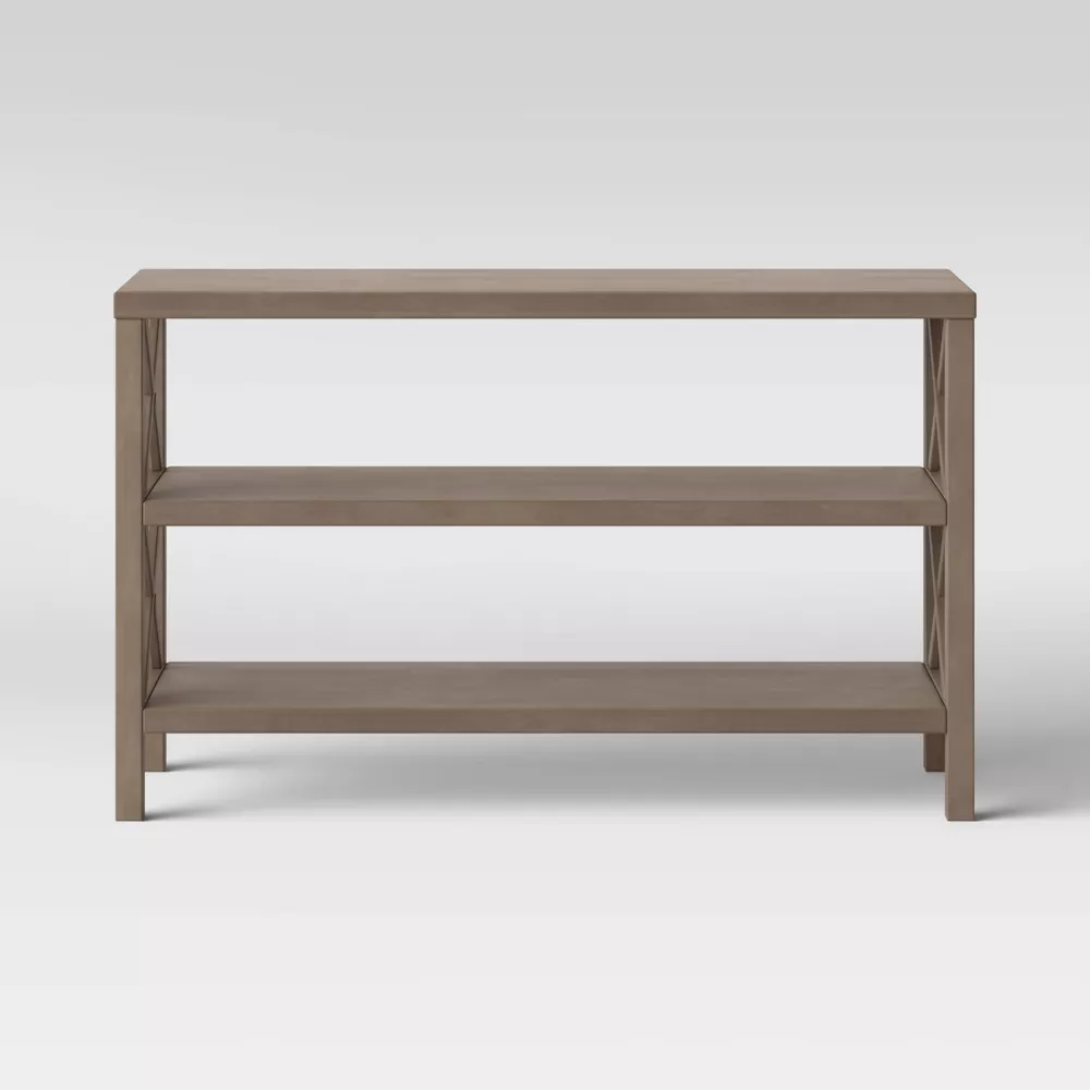 Owings console table hot sale with 2 shelves