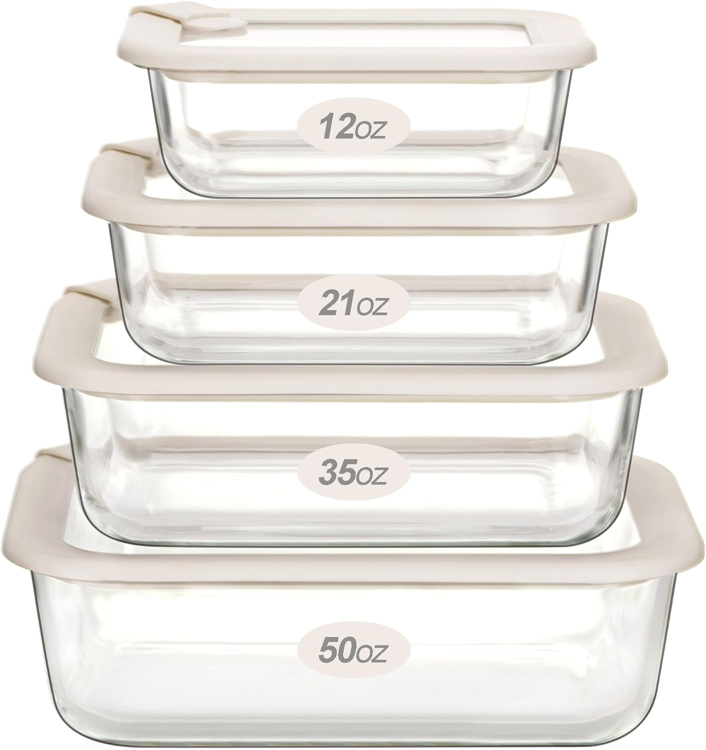 Urban Green Glass Food Storage Containers with Glass Lids, Microwave Safe Glass Food Container Se... | Amazon (US)