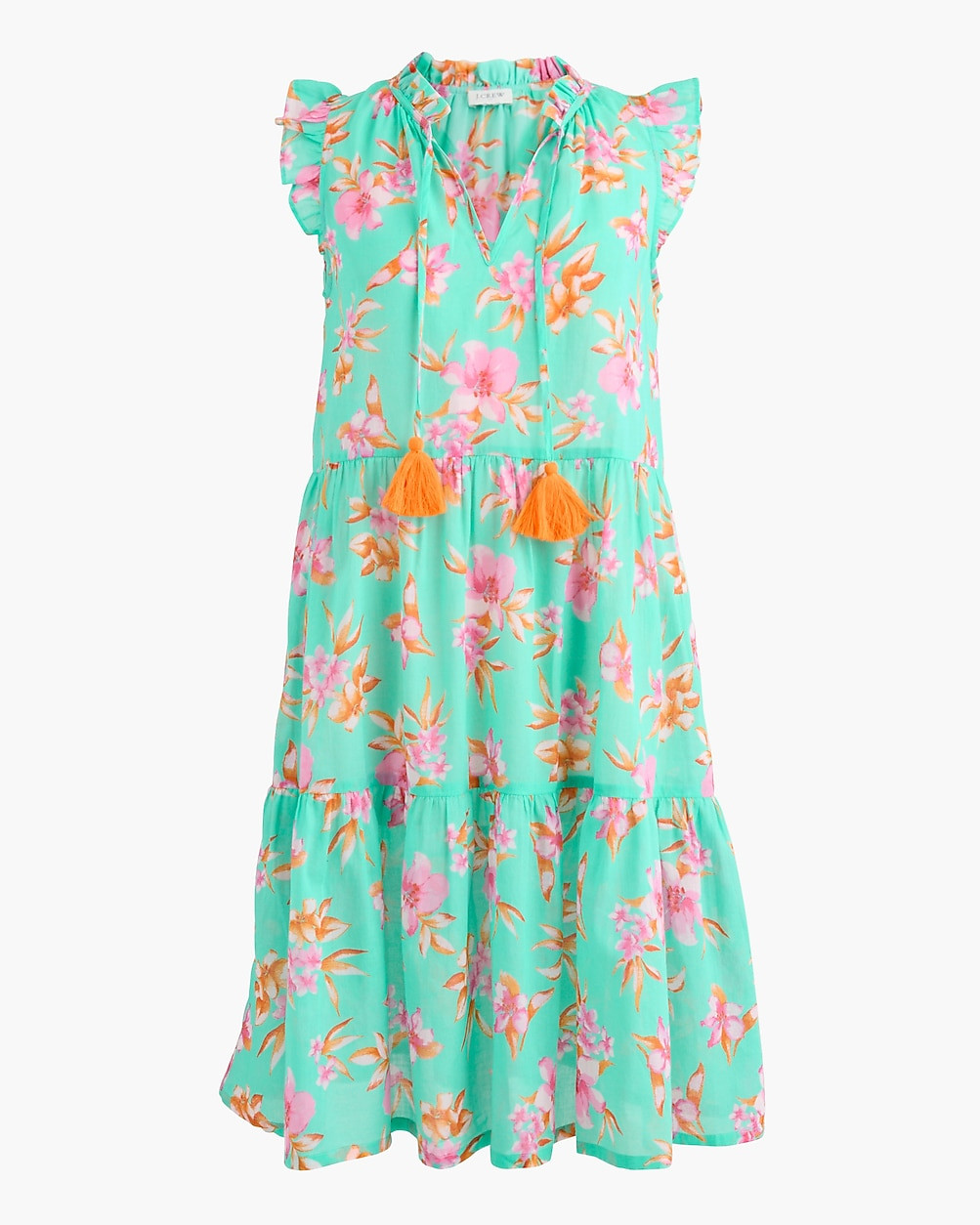 Ruffle-sleeve tiered cover-up | J.Crew Factory
