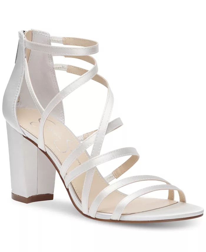 Jessica Simpson Women's Stassey Bridal Strappy Block-Heel Sandals - Macy's | Macy's