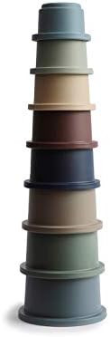 mushie Stacking Cups Toy | Made in Denmark (Forest) | Amazon (US)