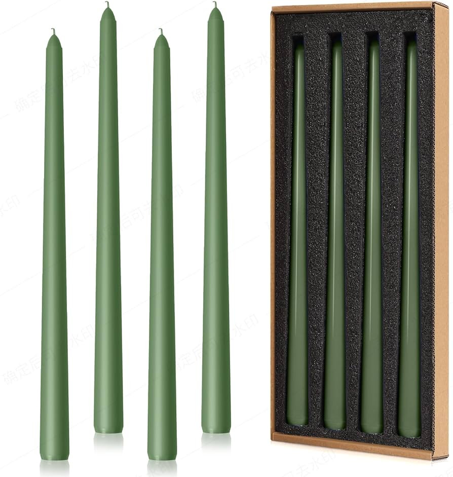 Taper Candles 12'' Colored Candle Sticks Set of 4 | Unscented | Home Decor Kitchen Decor Wedding ... | Amazon (US)