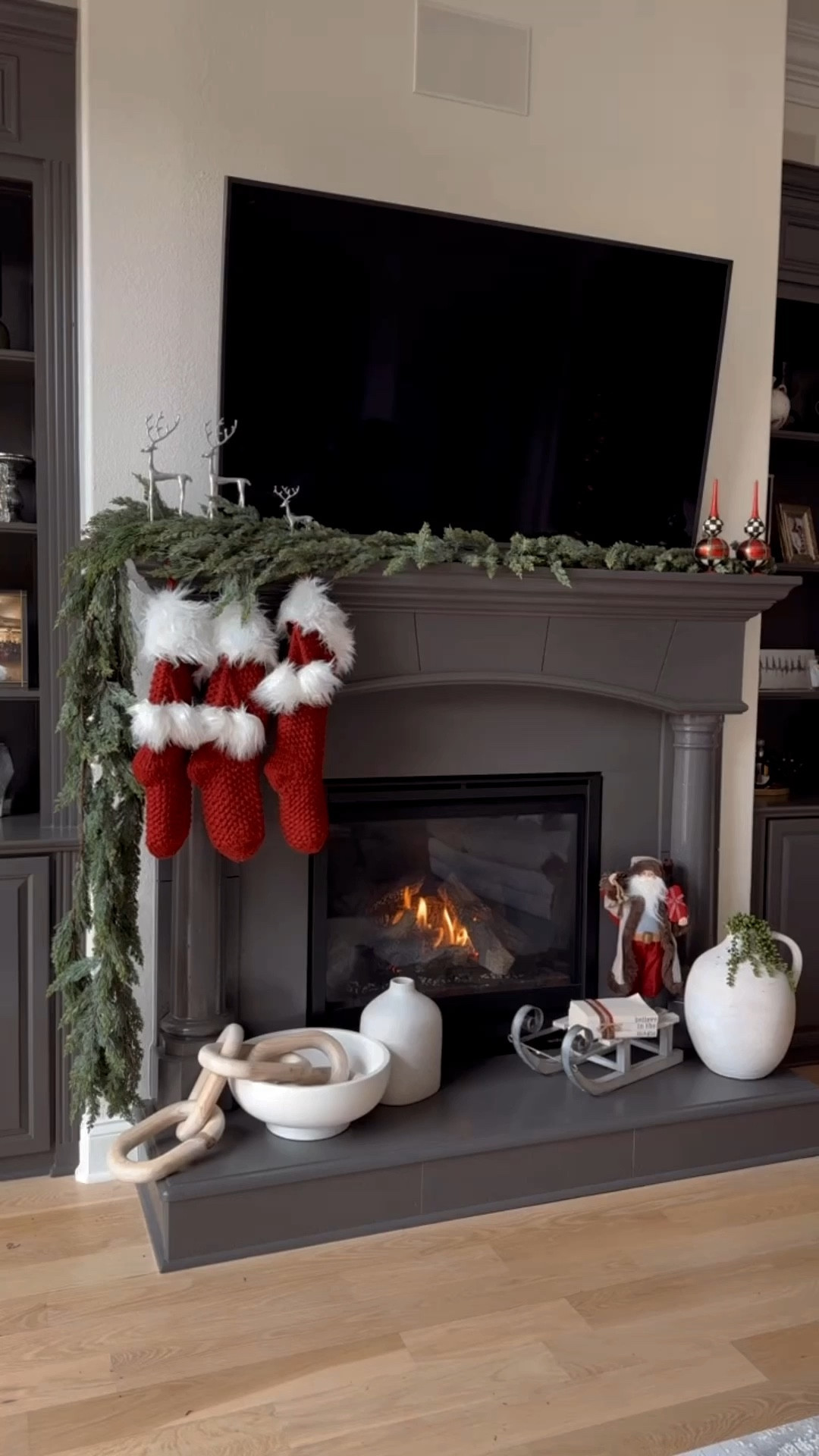 holiday mantle decor - linked our affordable Amazon garland - our stockings & stocking holders are older from Pottery Barn (linked similar ones)!!

#LTKHome #LTKStyleTip #LTKHoliday