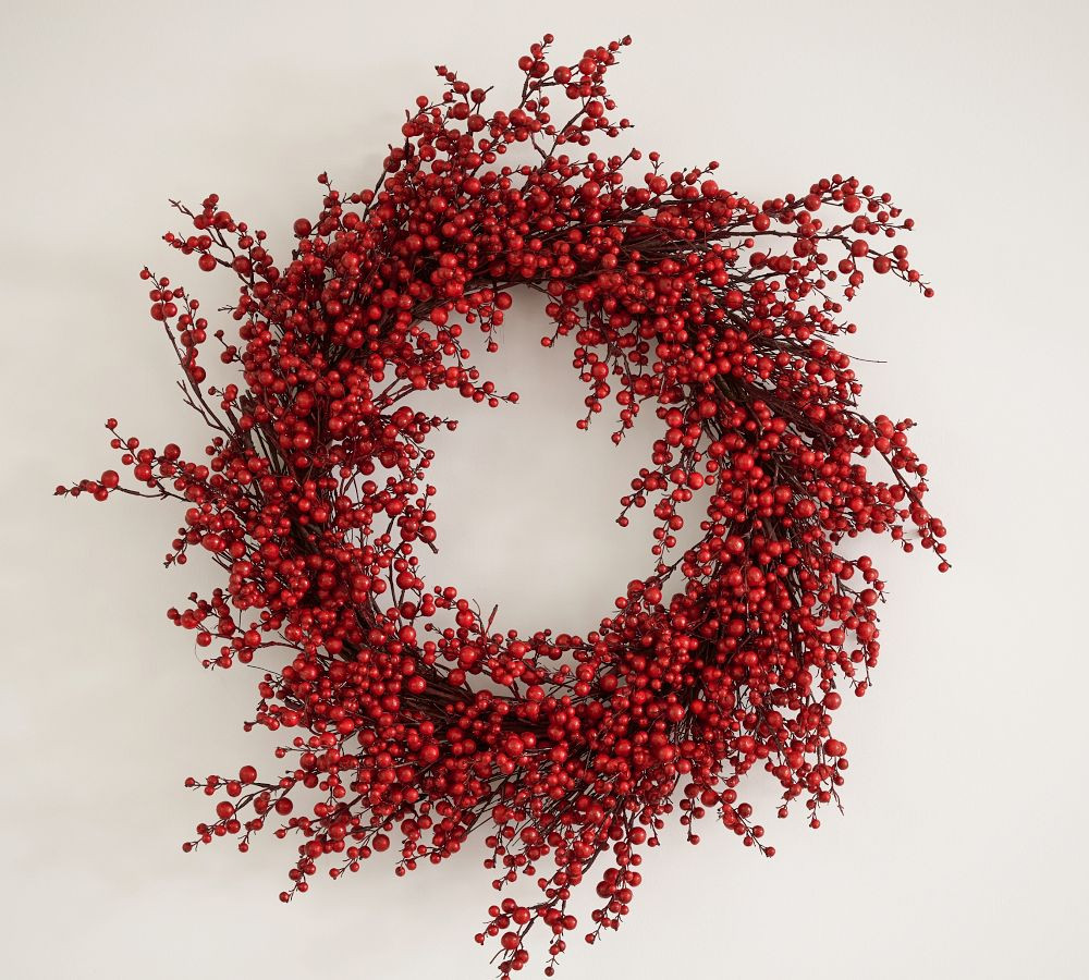 Faux Red Berry Wreath & Garland | Pottery Barn (US)