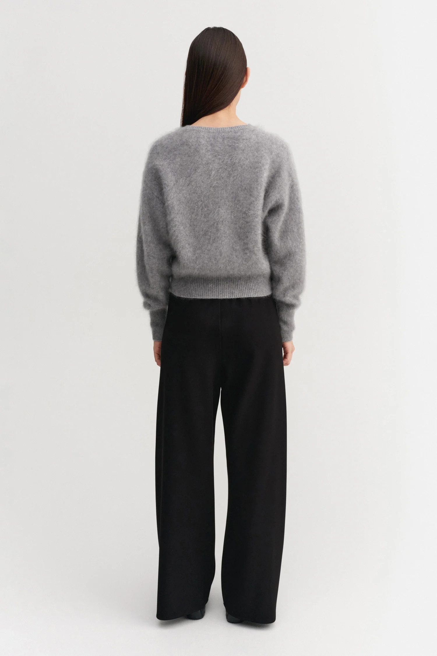 Coco Brushed Cardigan, grey | Almada Label