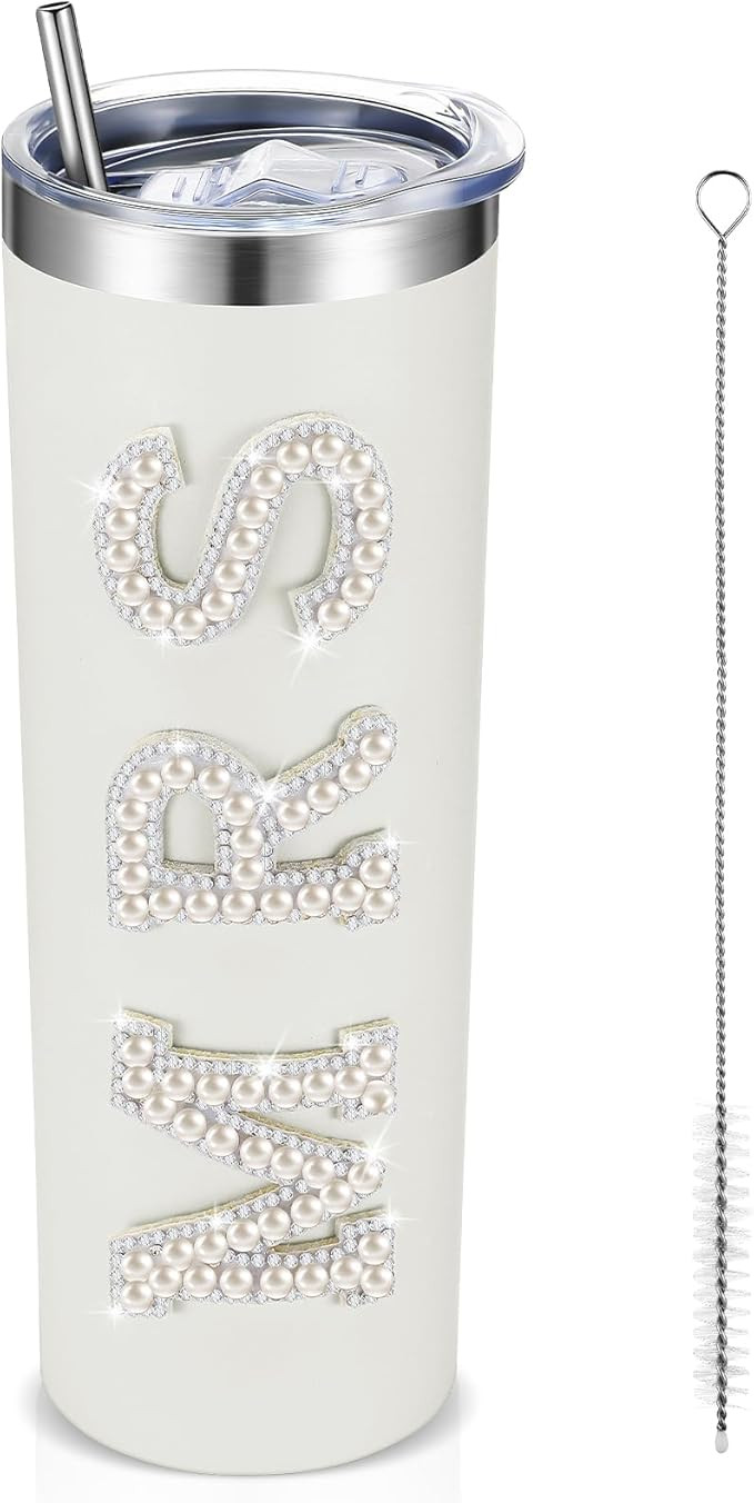 Zhehao Bride Cups Tumbler 20 oz Bachelorette Gift for Bride Tumblers Stainless Steel Mrs Cup with... | Amazon (US)