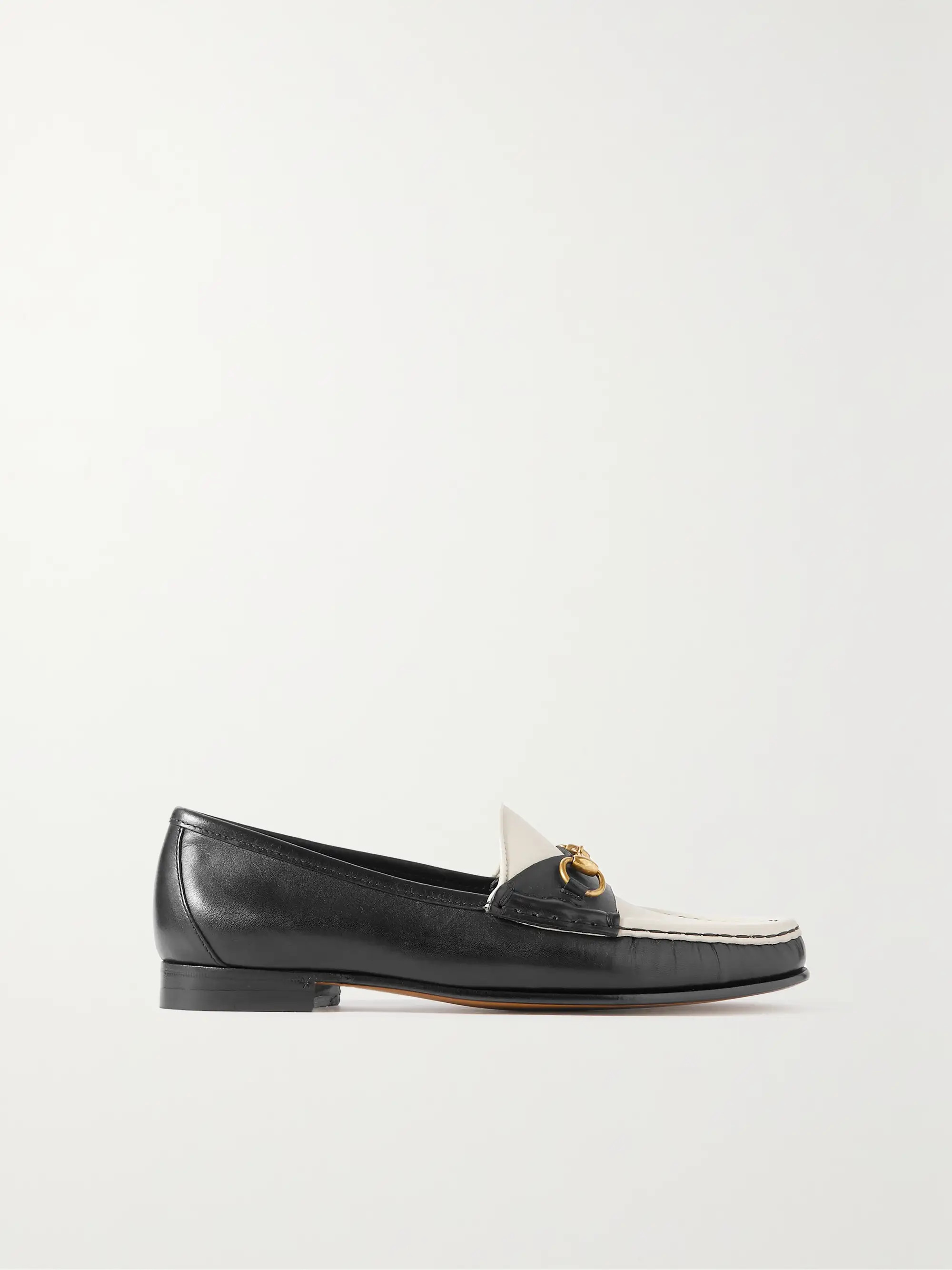 Frame horsebit-detailed two-tone leather loafers | NET-A-PORTER (US)