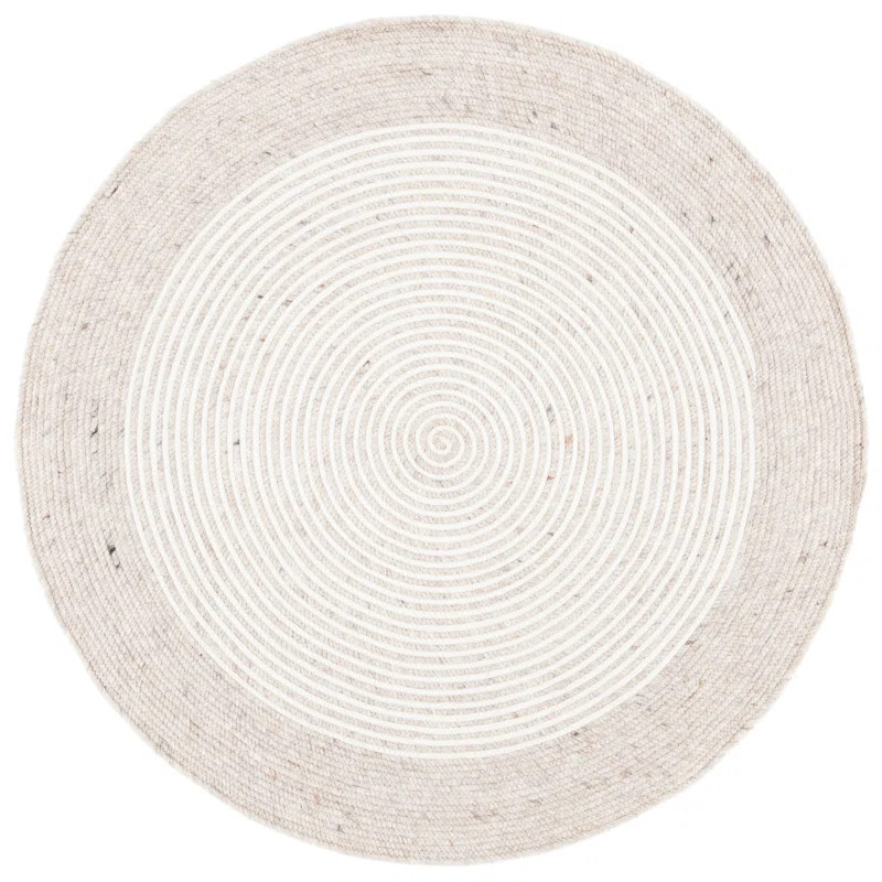 Birch Lane™ Aria Geometric Hand-Woven Wool/Cotton Beige/Ivory Area Rug & Reviews | Wayfair | Wayfair North America