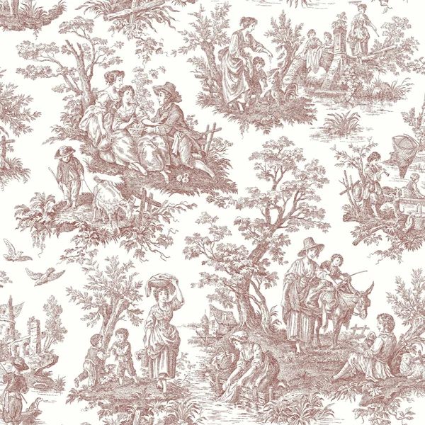 Waverly Country Life 16.5' L x 20.5" W Peel and Stick Wallpaper Roll | Wayfair North America