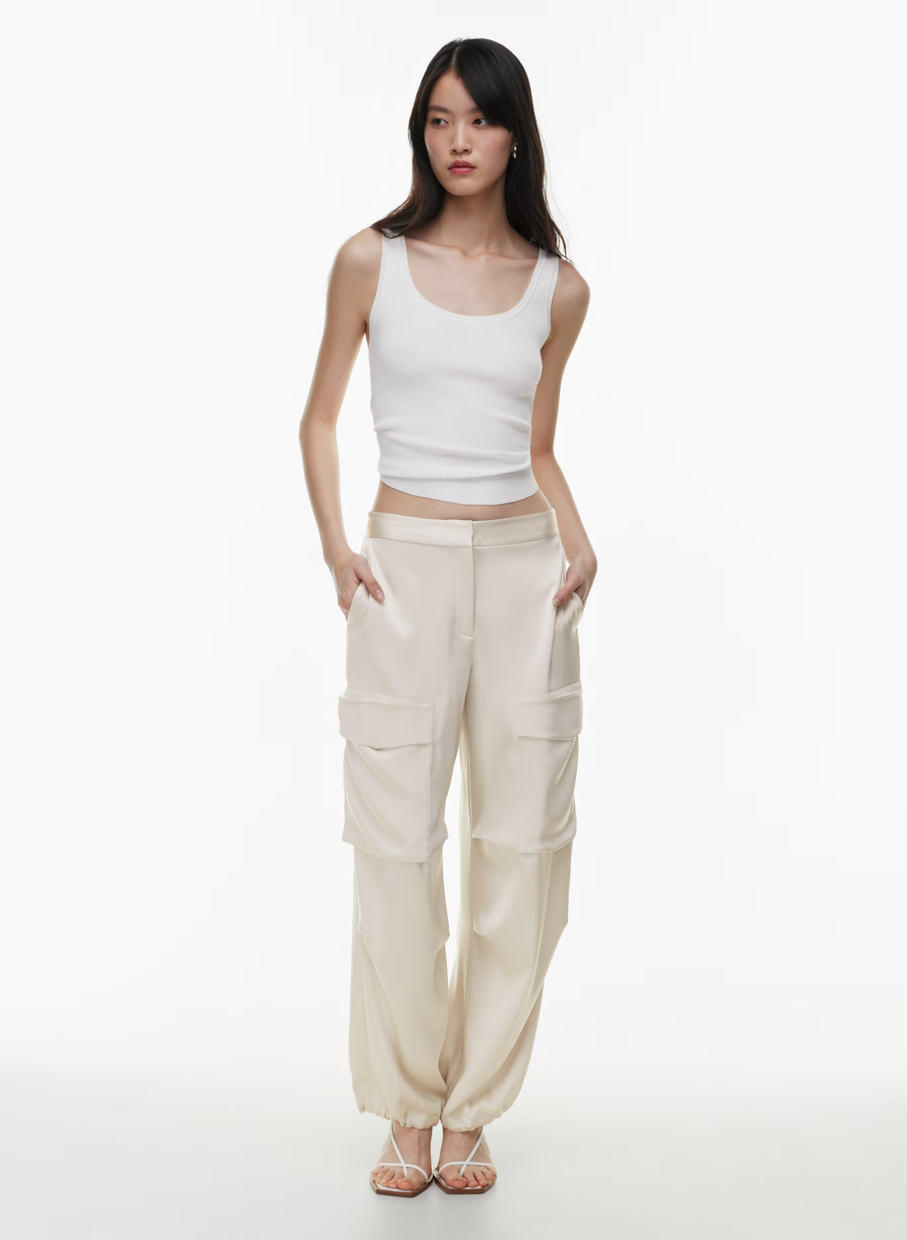 ALLIANCE SATIN CARGO PANT | Aritzia