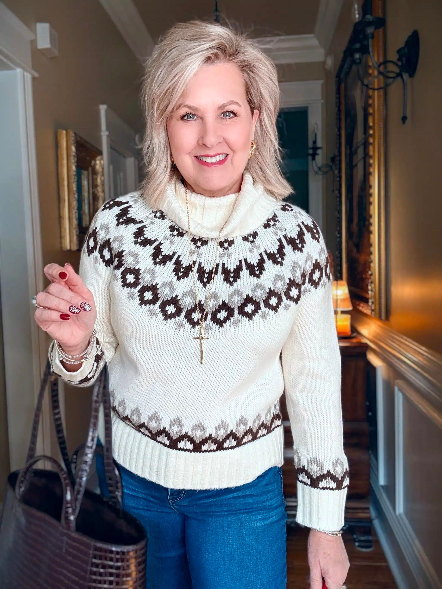 Classic fair isle sweater for the holiday season! This one can be worn with denim and more casual or dressed up for the office or holiday parties. 

#LTKSeasonal #LTKHoliday #LTKGiftGuide