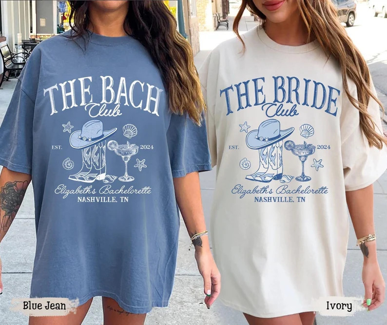 Coastal Cowgirl Bachelorette Shirts, Custom Beach Bachelorette Party Shirt, Western Social Cockta... | Etsy (US)