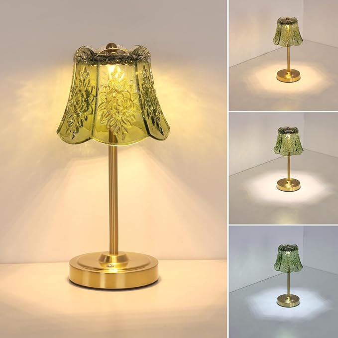 Small Table Lamp with 5200mAh Battery & Touch Control - 3 Adjustable Color Temperatures, Dimmable... | Amazon (US)