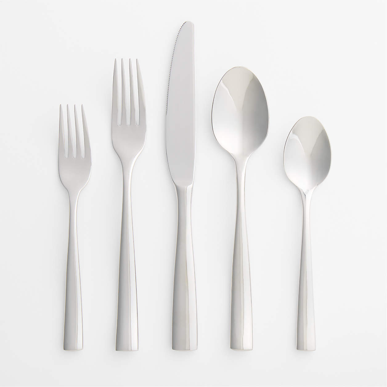 Marin Mirror 5-Piece Flatware Place Setting + Reviews | Crate & Barrel | Crate & Barrel