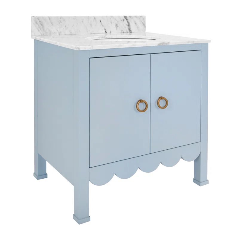 Kealey 30.5'' Single Bathroom Vanity with Carrara Marble Top | Wayfair North America