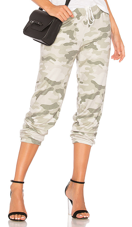 Michael Lauren Nate Crop Sweatpant in Sage. - size M (also in XS,S) | Revolve Clothing