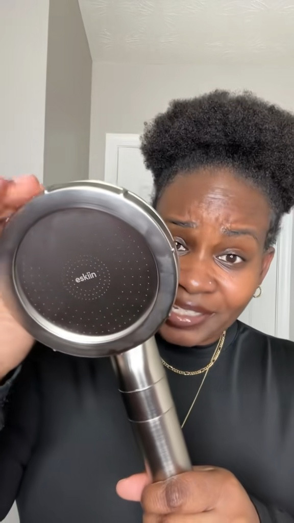 f you have 4C hair and struggle with moisture retention, breakage, or dry ends, hard water might be part of the problem.

For years I focused on hair products for natural hair, deep conditioners, hair growth oils, and supplements, but I realized something — if your shower water contains chlorine, minerals, or hard water buildup, it can strip moisture before your products even work.

That’s why I’m testing the Eskiin Filtered Handheld Showerhead V2 to see if filtering shower water can help improve 4C hair moisture retention, reduce breakage, and support healthy natural hair growth.

If you’re researching hard water filters for natural hair, shower filters for curly hair, or ways to retain length with 4C hair, this might be worth looking into.

Wash day is tomorrow… we’re about to find out if this is the missing step in my natural hair routine 👀 @eskiin 

#LTKselfcare #LTKdayinmylife #LTKBeauty