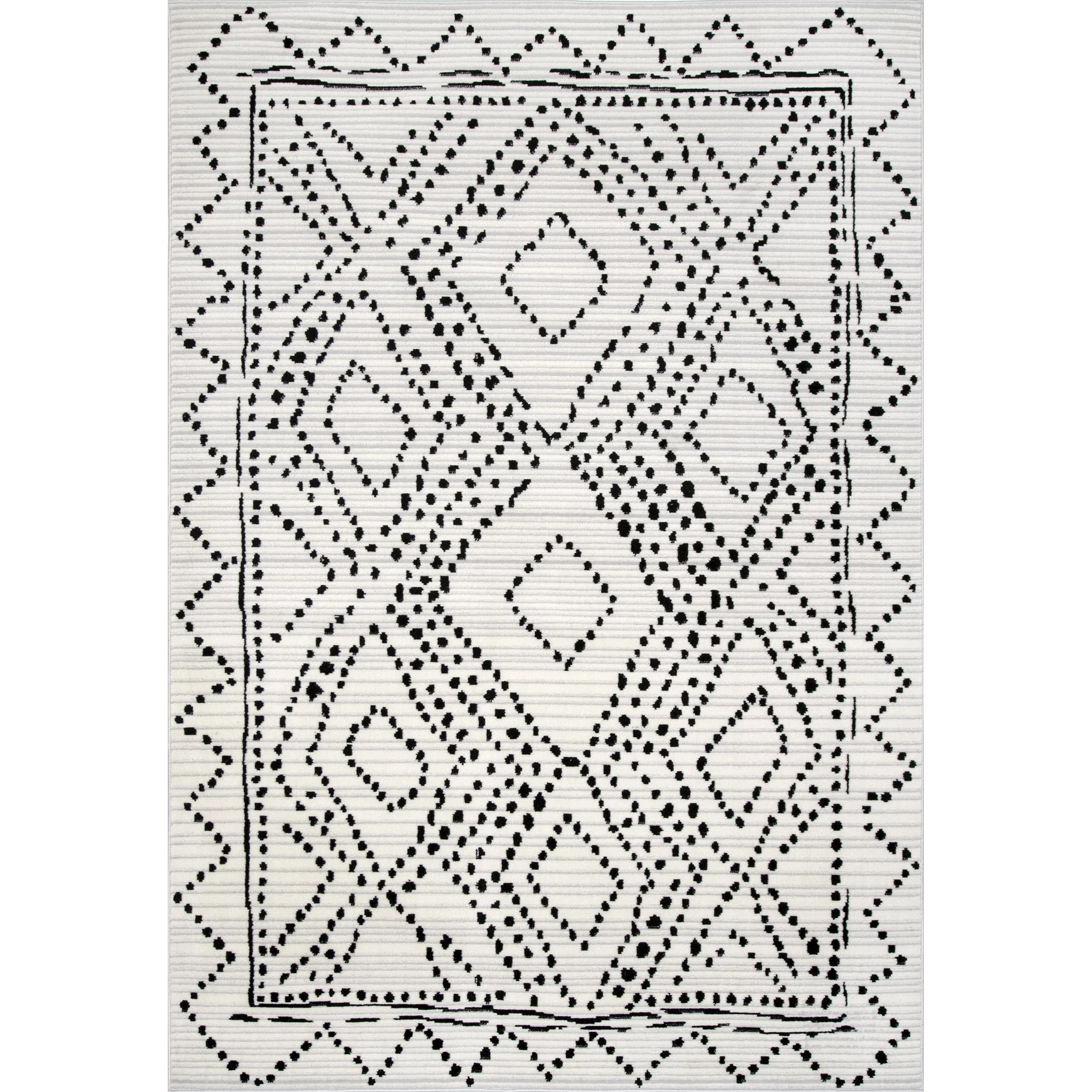 nuLOOM Mila Dotted Diamond Trellis Area Rug, 8' x 10', Gray - Walmart.com | Walmart (US)