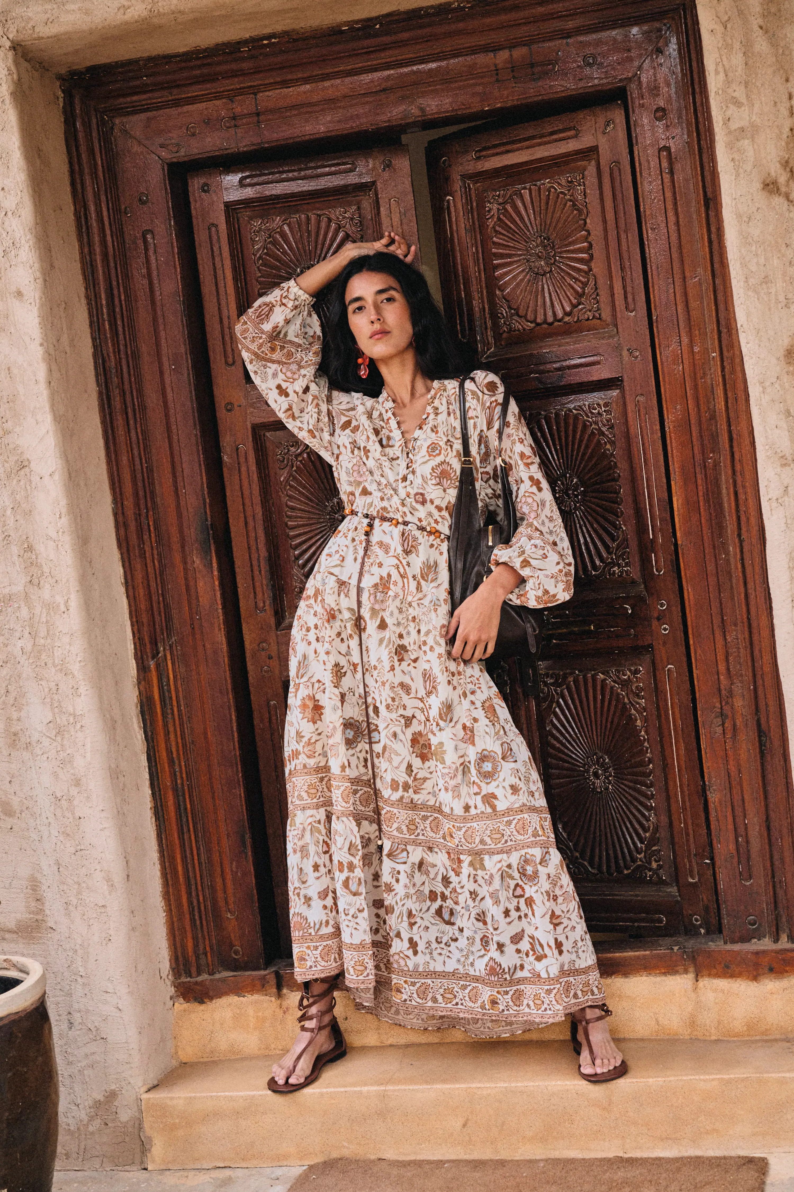 Brooke Handwork Bead Chain Dress in Cupro Blend | Fabrique