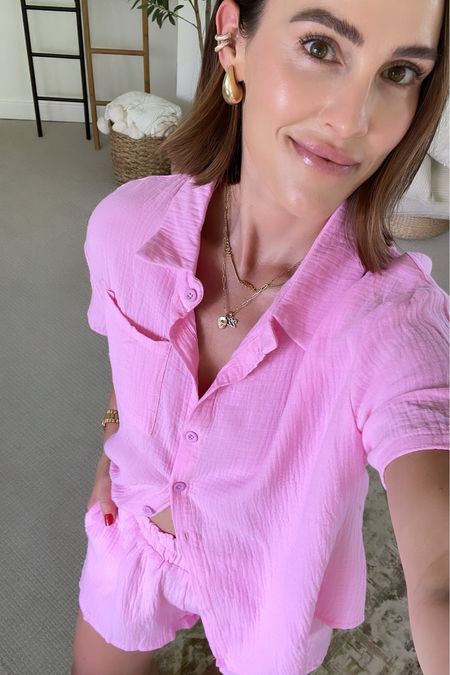 FASHION \ linen short set from Amazon 💕 $33 and wearing a medium 

Mom outfit
Summer
Vacation 

#LTKSeasonal #LTKStyleTip #LTKFindsUnder50