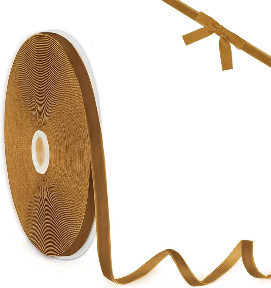 Velvet Ribbon 3/8 inch x 25Yd Fabric Ribbon for Gift Wrapping Wreath Decoration Handmade Crafts B... | Amazon (US)