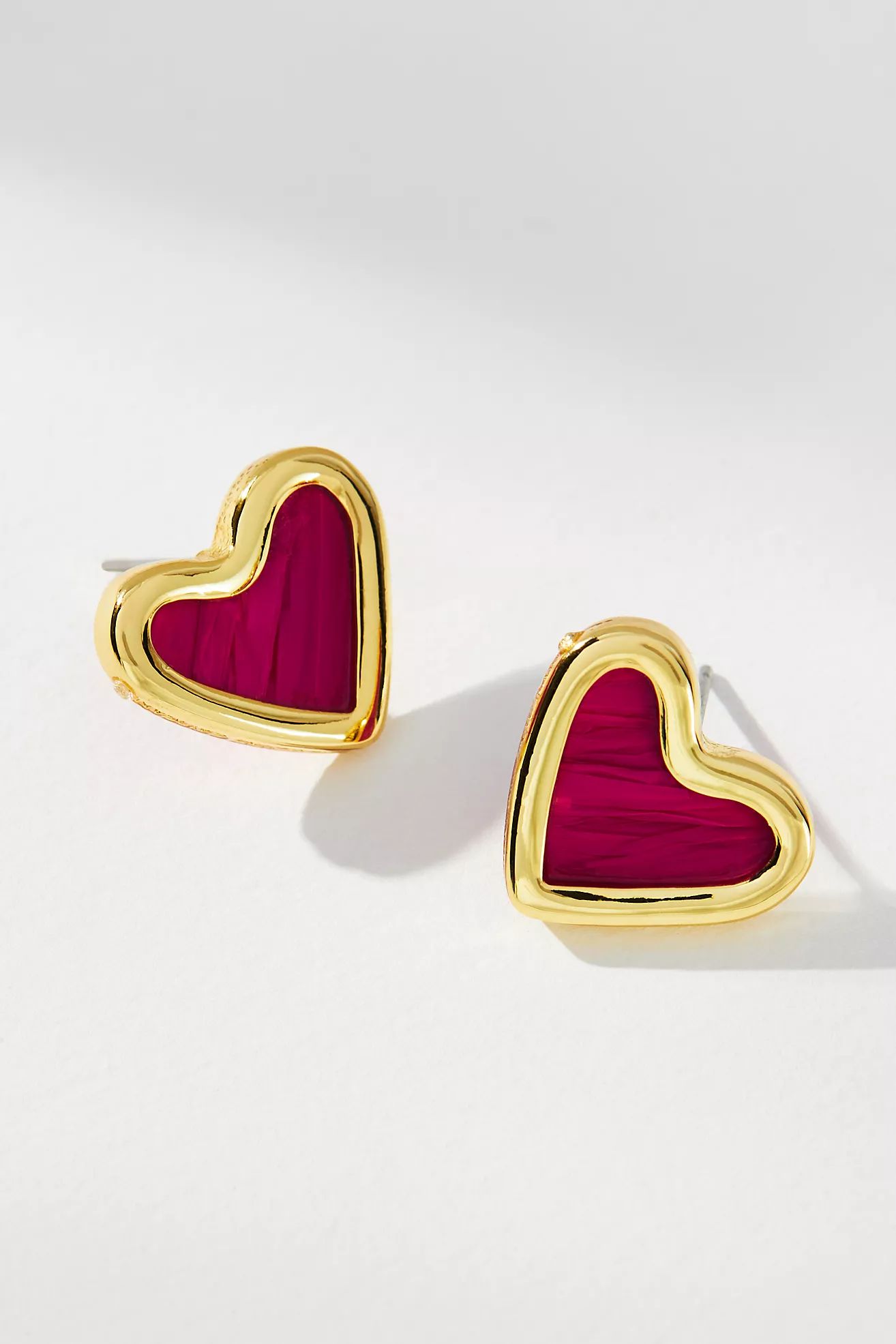 Mignonne Gavigan Petite Raffia Heart Earrings | Anthropologie (US)