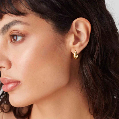 Large Statement Studs Women's Earrings Gold | Muru Jewellery.