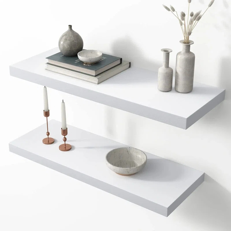 Floating Shelves, Wall Shelf 24 Inch for Bathroom/Kitchen/Bedroom Storage & Decor, Large Shelf | Wayfair North America