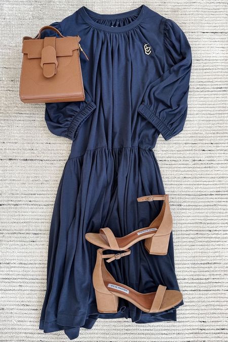 Spring casual outfit with flowy blue mini dress that can also be paired with sneakers for a more casual every day look. Perfect for vacation outfits, spring outfits, date night or brunch! 

#LTKSeasonal #LTKstyletip