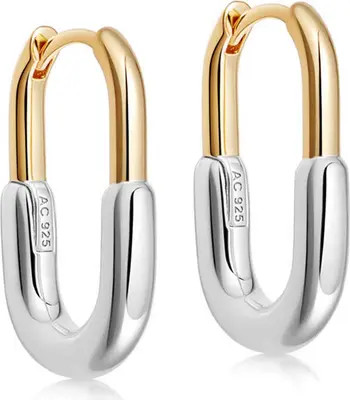 Gold and Silver Celestial U-Shape Hoop Earrings | Nordstrom