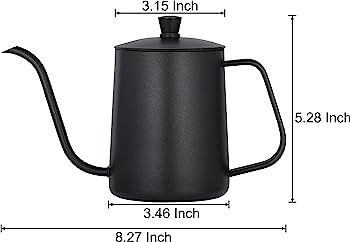 Pour Over Coffee Kettle 20 oz, Apexstone Small Pour Over Coffee Kettle Gooseneck, Black Pour Over... | Amazon (US)