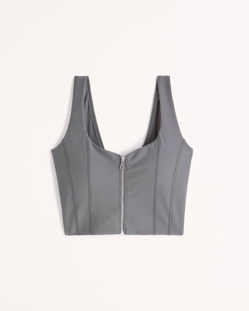 Women's YPB sculptLUX Zip-Front Sweetheart Slim Tank | Women's Active | Abercrombie.com | Abercrombie & Fitch (US)