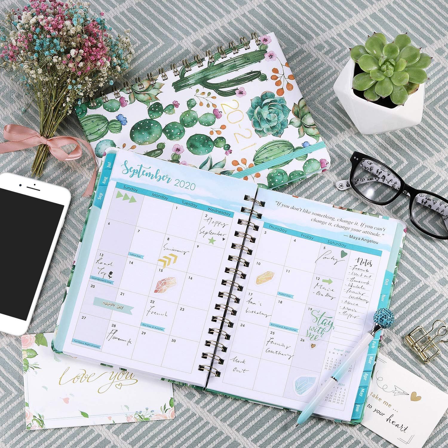 Planner 2020-2021 - Academic Weekly & Monthly Planner 8.5" x 6.4", Jul 2020 - Jun 2021, Flexible ... | Amazon (US)