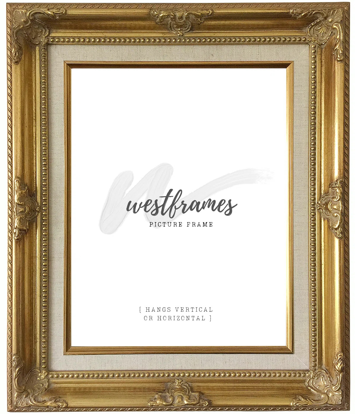 Estelle Antique Gold Leaf Wood French Baroque Picture Frame | Wayfair North America