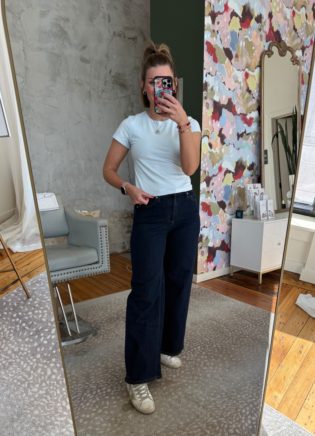 Target outfit! Wearing a size medium in the top and size 6 in the bottoms. Both TTS  