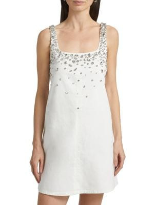 Kimmie Embellished Denim Shift Dress | Saks Fifth Avenue OFF 5TH