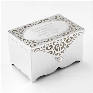 Engraved Silver Scroll Rectangle Keepsake Box | Things Remembered