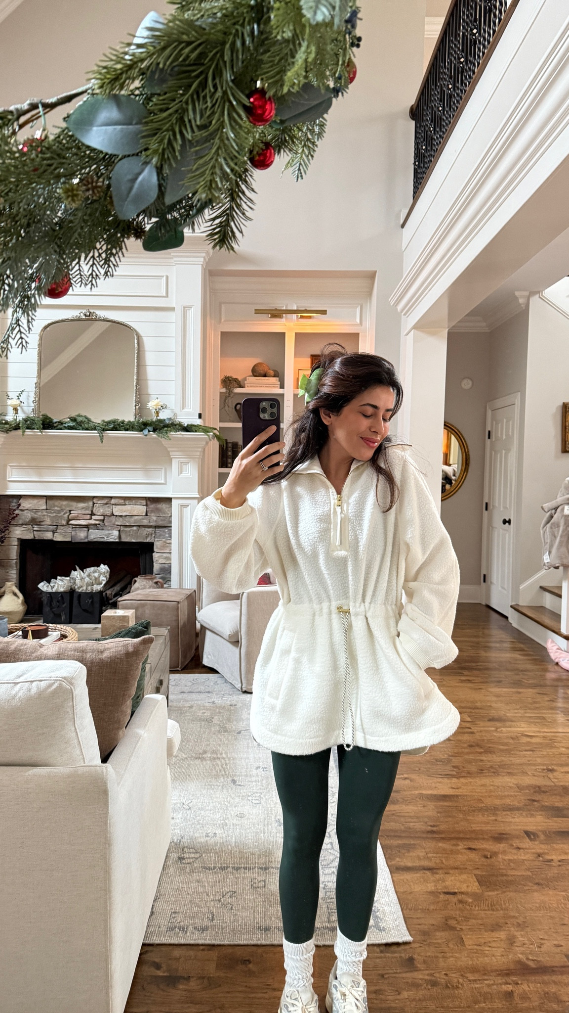 COZY fleece from VARLEY 
Dark green Leggings are Aerie
NB sneakers


#TravelOutfit#style 

#LTKGiftGuide #LTKTravel #LTKStyleTip