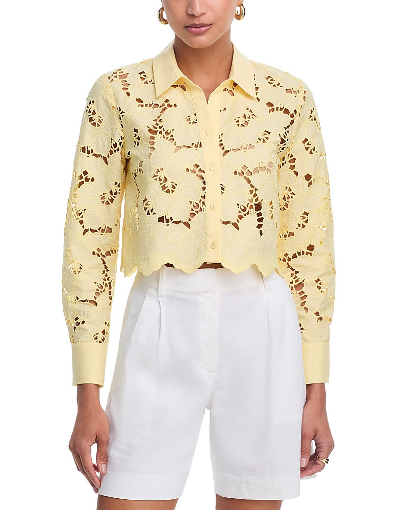 L'Agence Seychelle Lace Button Front Shirt | Bloomingdale's (US)
