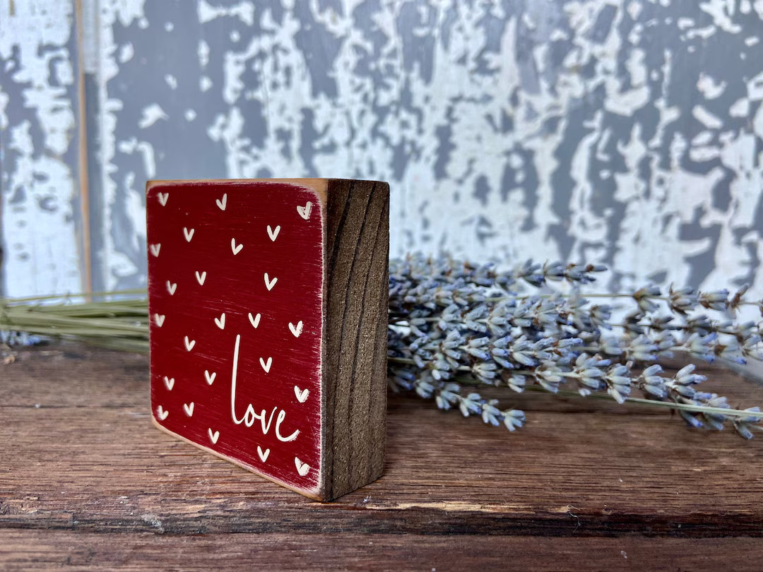 Love Block, MADE TO ORDER, Valentine’s Day Decor, tiered tray decor | Etsy (US)