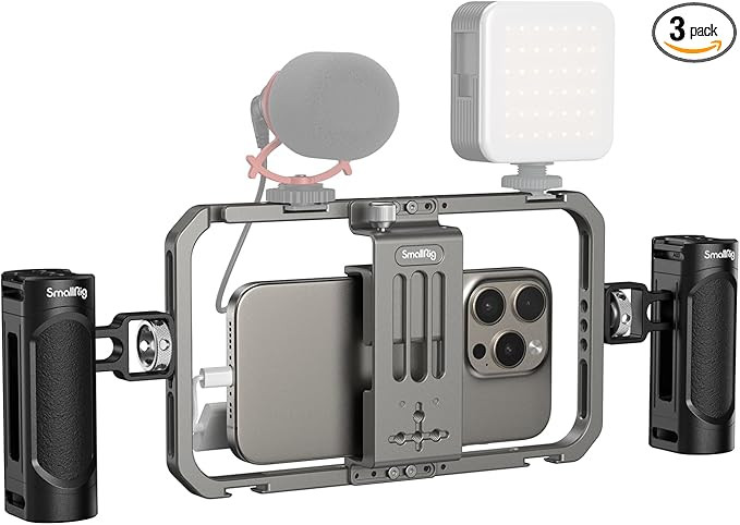 SmallRig Universal Phone Cage, Smartphone Video Rig Kit with Handles, Handheld Filmmaking Vloggin... | Amazon (US)