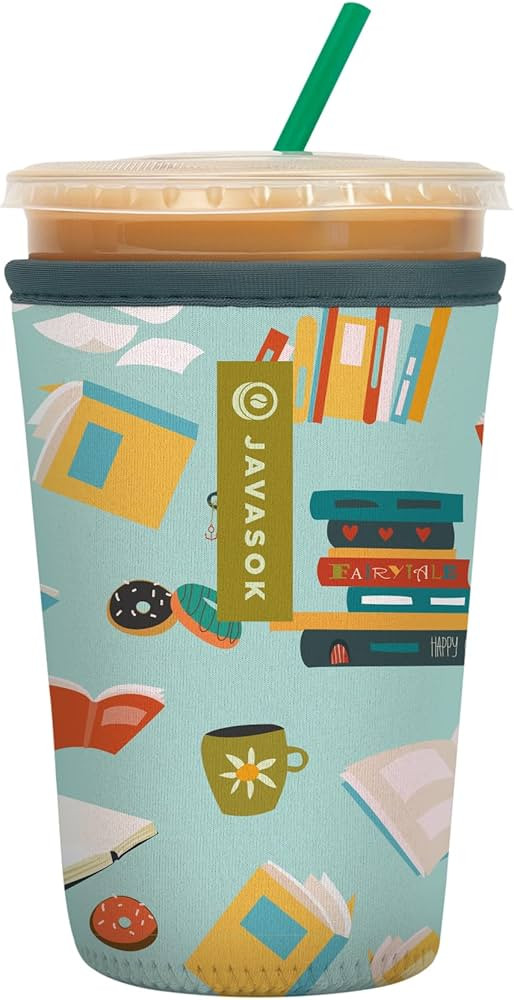 Sok It Java Sok Iced Coffee & Cold Soda Insulated Neoprene Cup Sleeve (Coffee Break, Medium: 24-2... | Amazon (US)