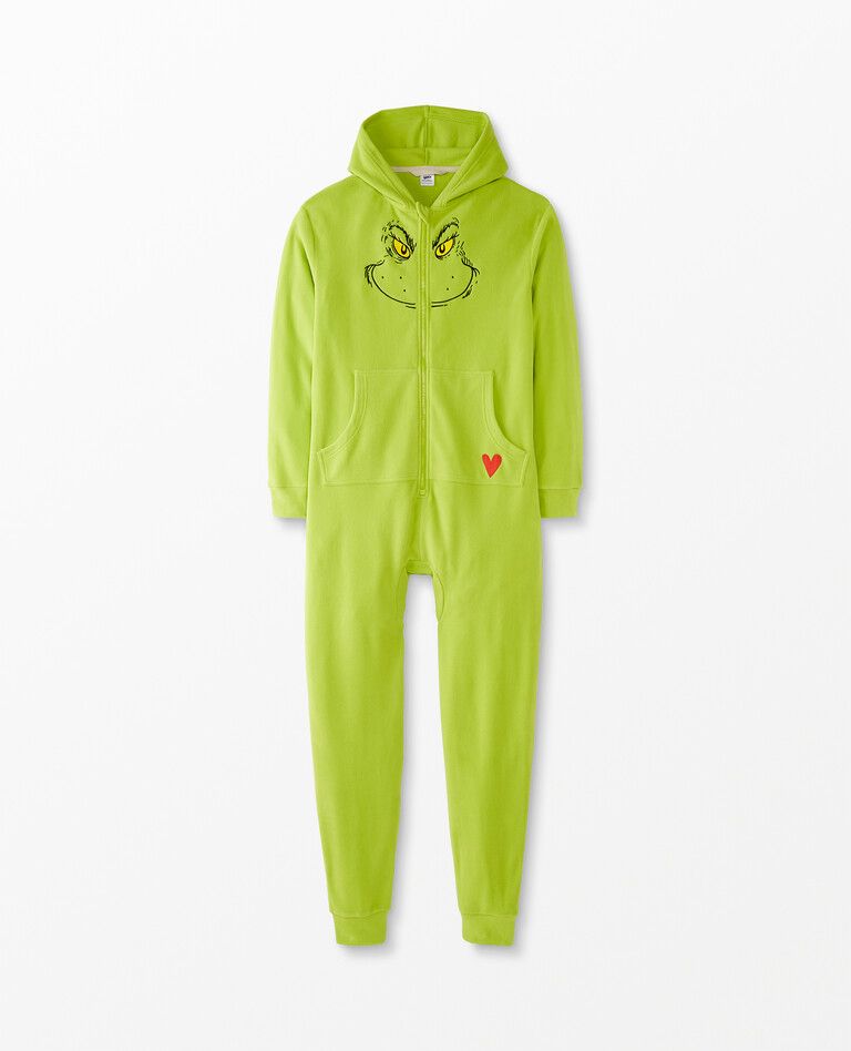 Adult Recycled Dr. Seuss Grinch Microfleece Play Suit | Hanna Andersson
