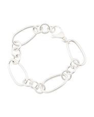 Made In Italy Sterling Silver Oval Link Bracelet | TJ Maxx