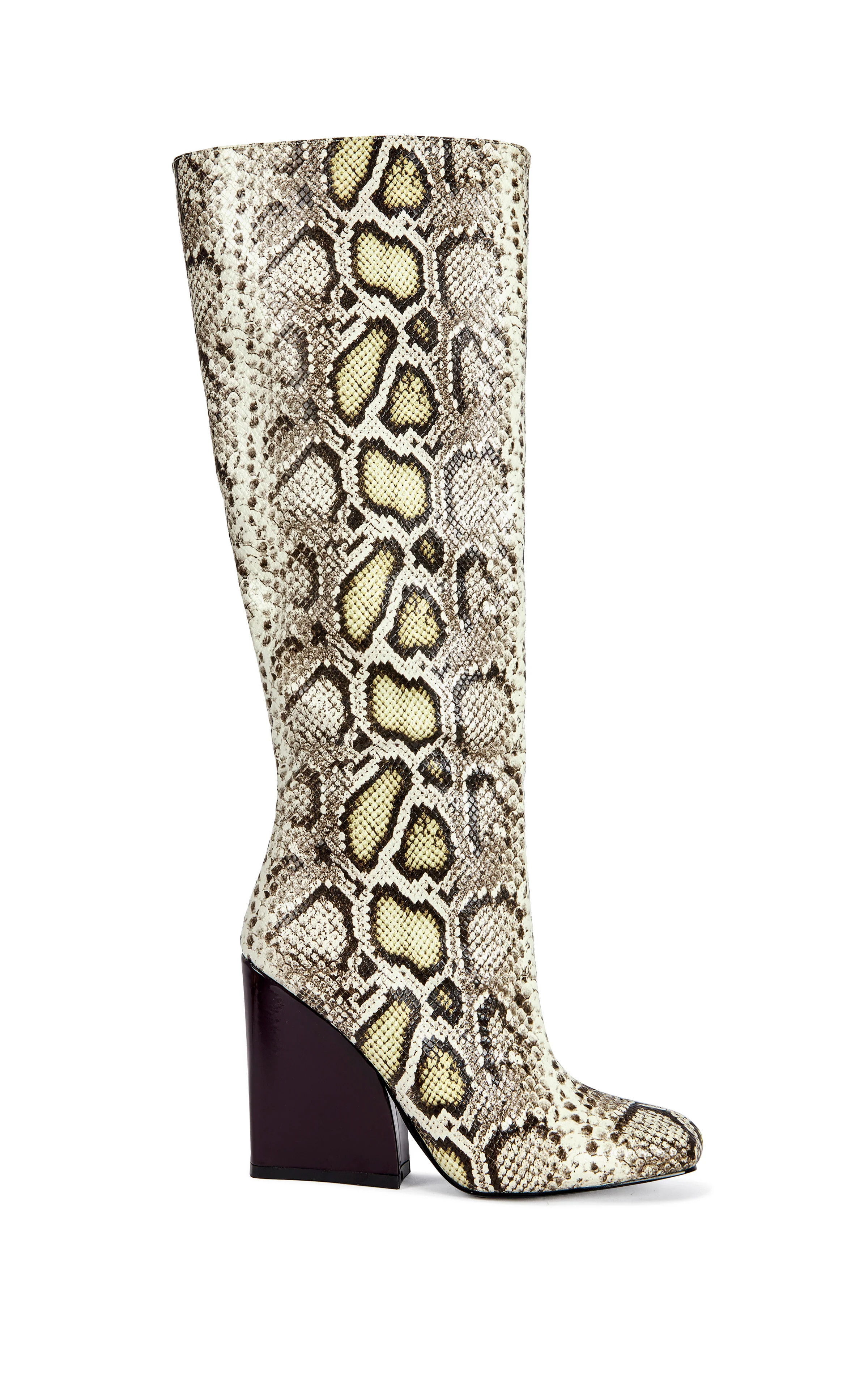 EVERGREEN-MULTI BLOCK HEELED BOOT | Azalea Wang