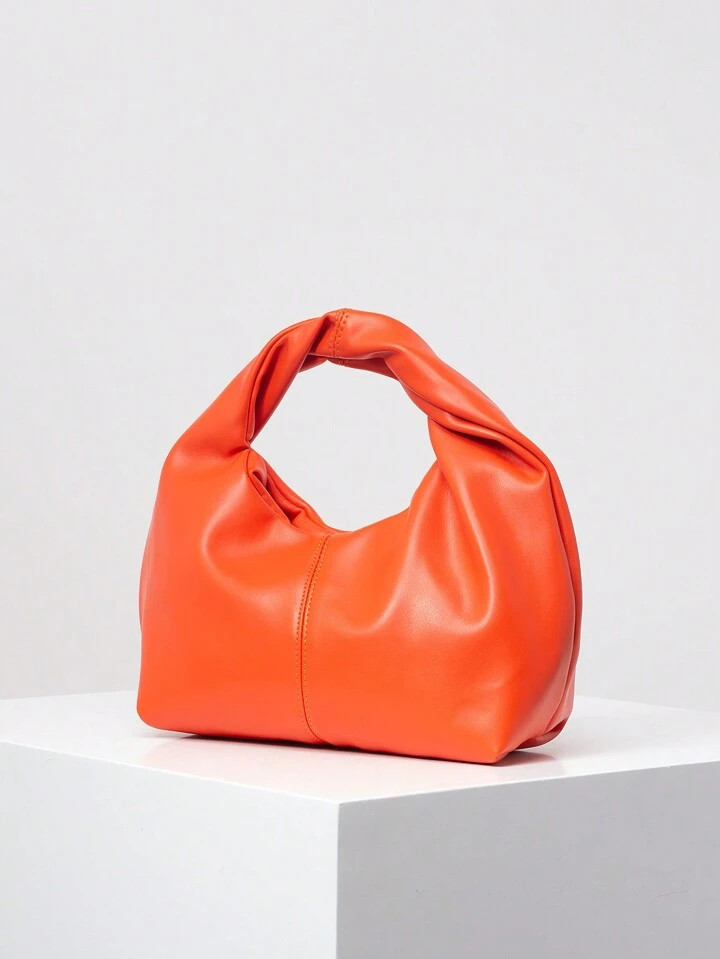 Fashionable Twisted Square Shaped Handbag With Simple Design, Perfect For Office Lady | SHEIN