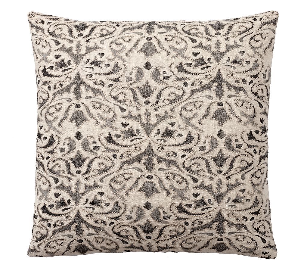 Reilley Embroidered Throw Pillow | Pottery Barn (US)