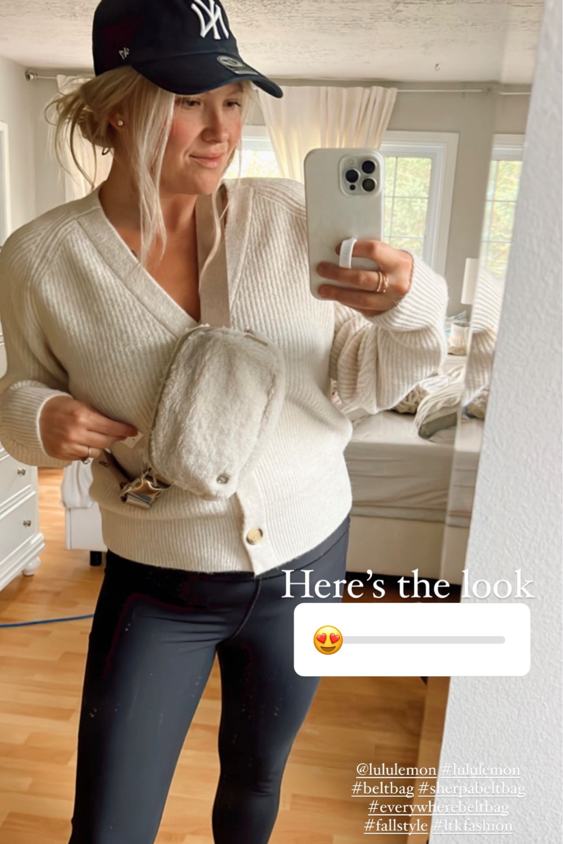 Comfy casual fall fashion, wearing a L in this cardigan,
 - slightly oversized and is SO warm and cozy! #ootd #fallstyle #beltbag #sherpabeltbag #lululemonbeltbag #everywherebektbag #loungewear #lounge #momstyle

#LTKSeasonal